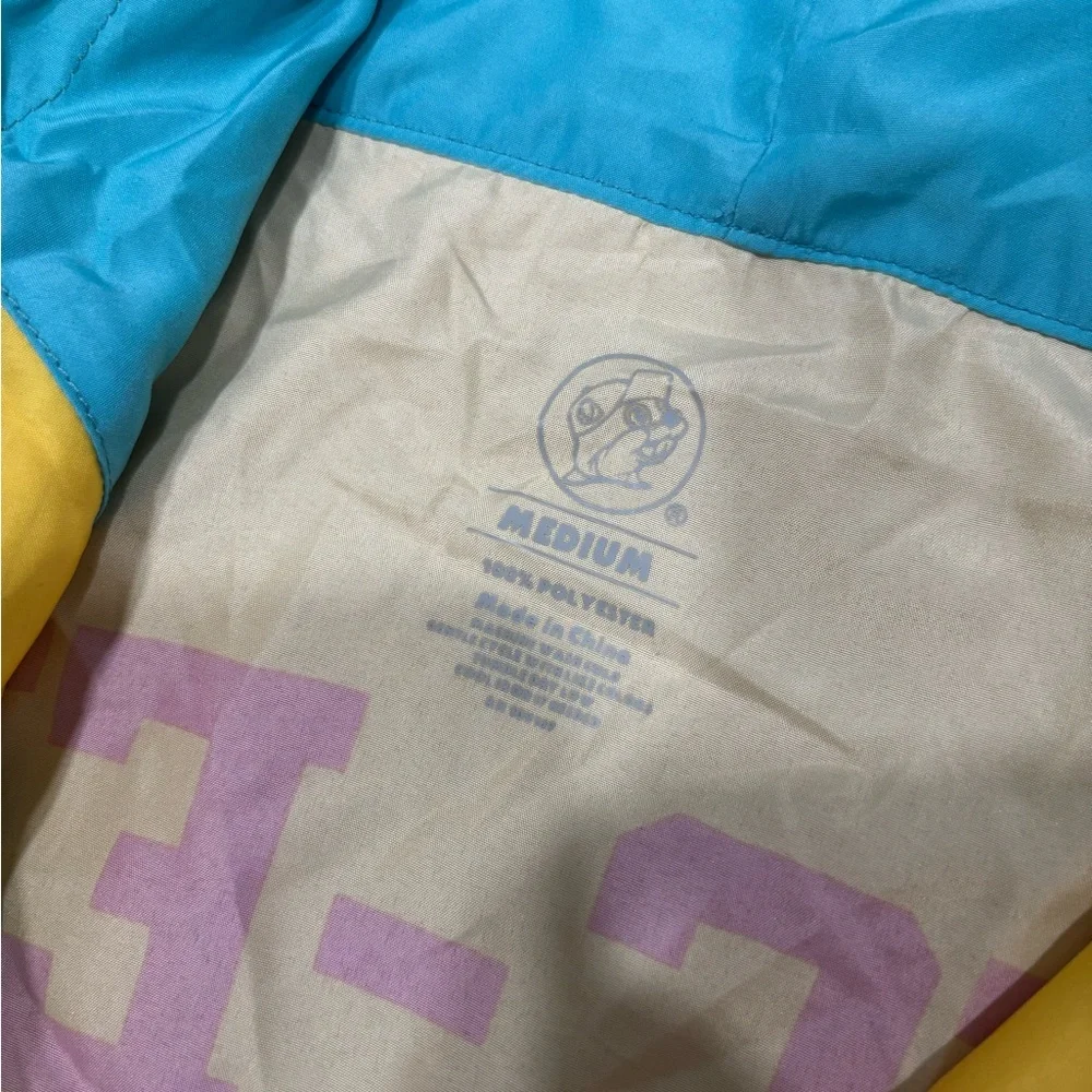 Buc-ee's Beaver Color Block Pastel Windbreaker Size Medium - Picture 4 of 6